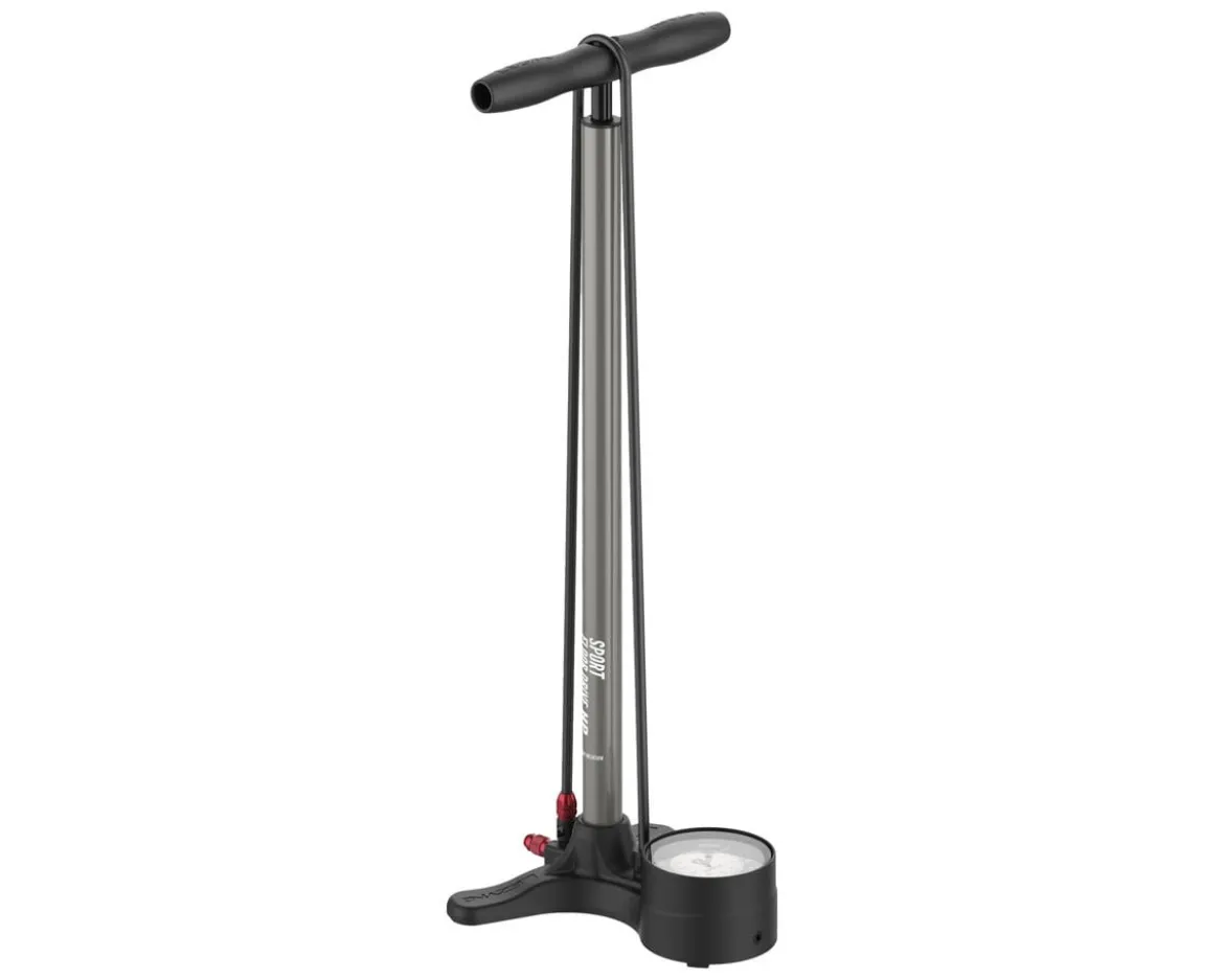 Lezyne Steel Floor Drive Pump (Grey) (ABS-1 Pro Chuck) (Presta/Schrader Valve Compatible)