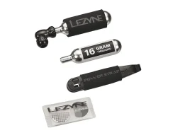 Lezyne Twin Speed Drive CO2 Inflator & Tire Repair Kit (Black) (Inflator, Patch Kit, Tire Levers, & CO2 Cartridges)