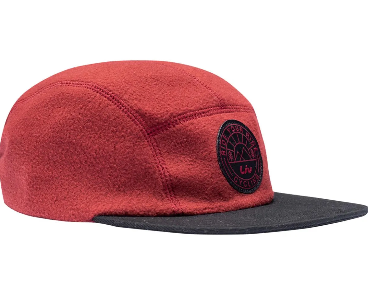 Liv The Marge 5-Panel Fleece Hat (Red Wine) (Universal Women's)