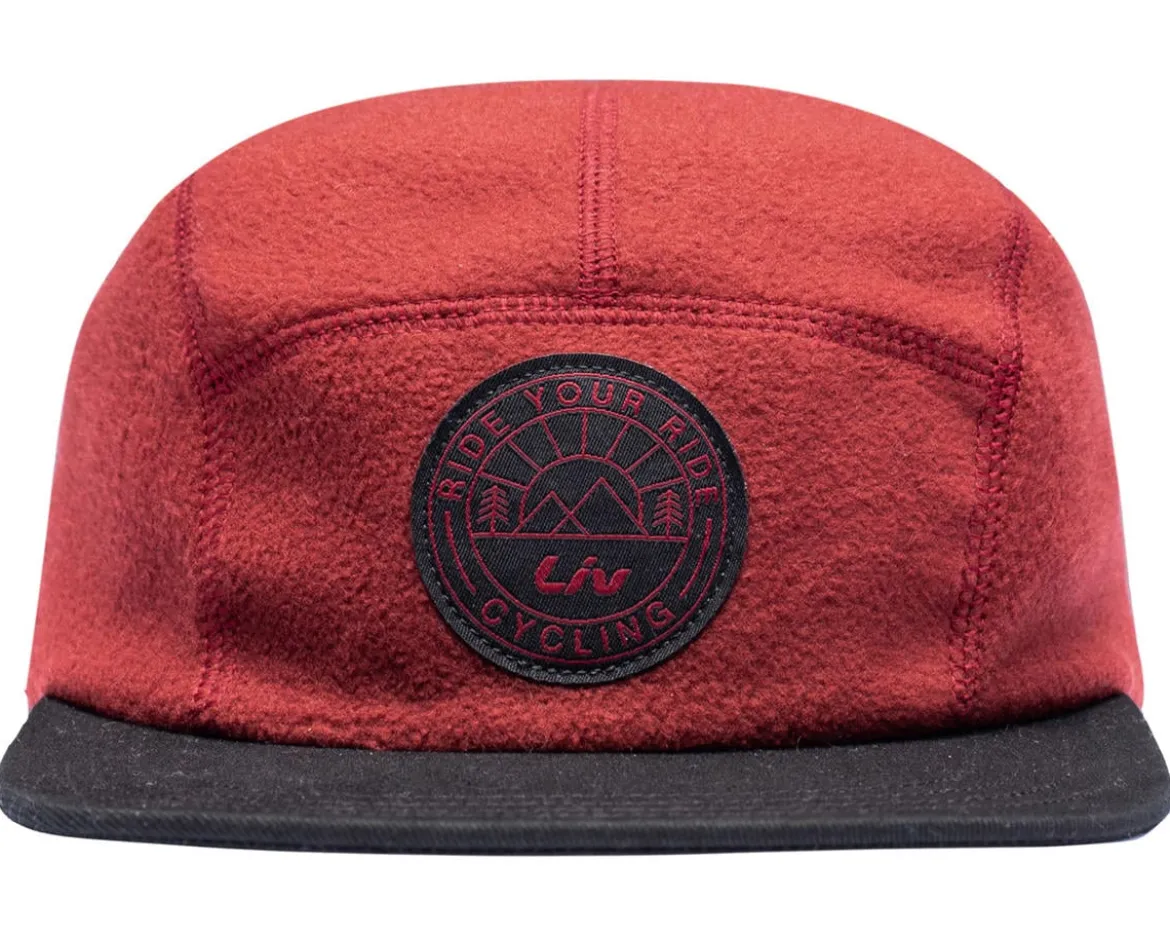 Liv The Marge 5-Panel Fleece Hat (Red Wine) (Universal Women's)