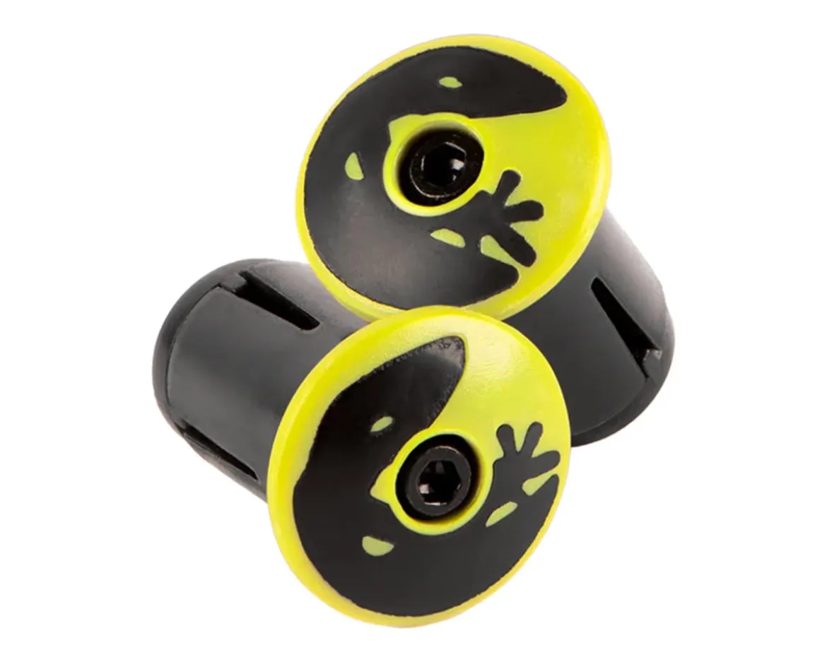 Lizard Skins Handlebar Plugs (Neon Yellow) (Pair)