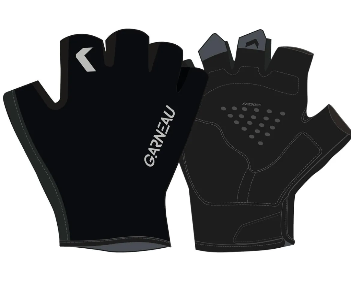 Louis Garneau Classic Air Fingerless Gloves (Black/Medium Grey) (M)