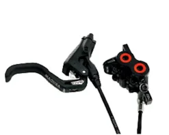 Magura MT5 HC Disc Brake & Lever (Black/Neon Red) (Front or Rear) (Hydraulic) (Post Mount)