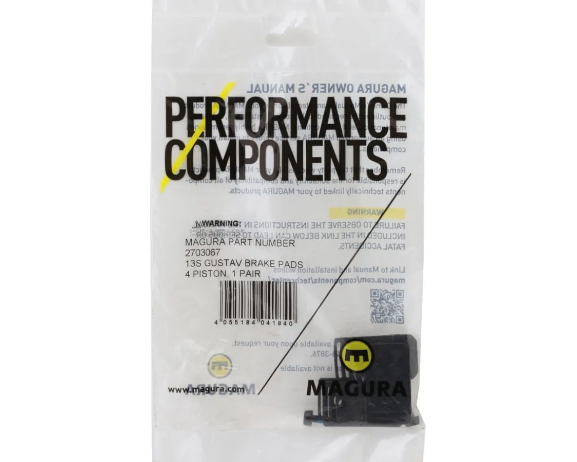 Magura 13.S Disc Brake Pads (Organic) (Magura Gustav Pro) (2 Pairs)