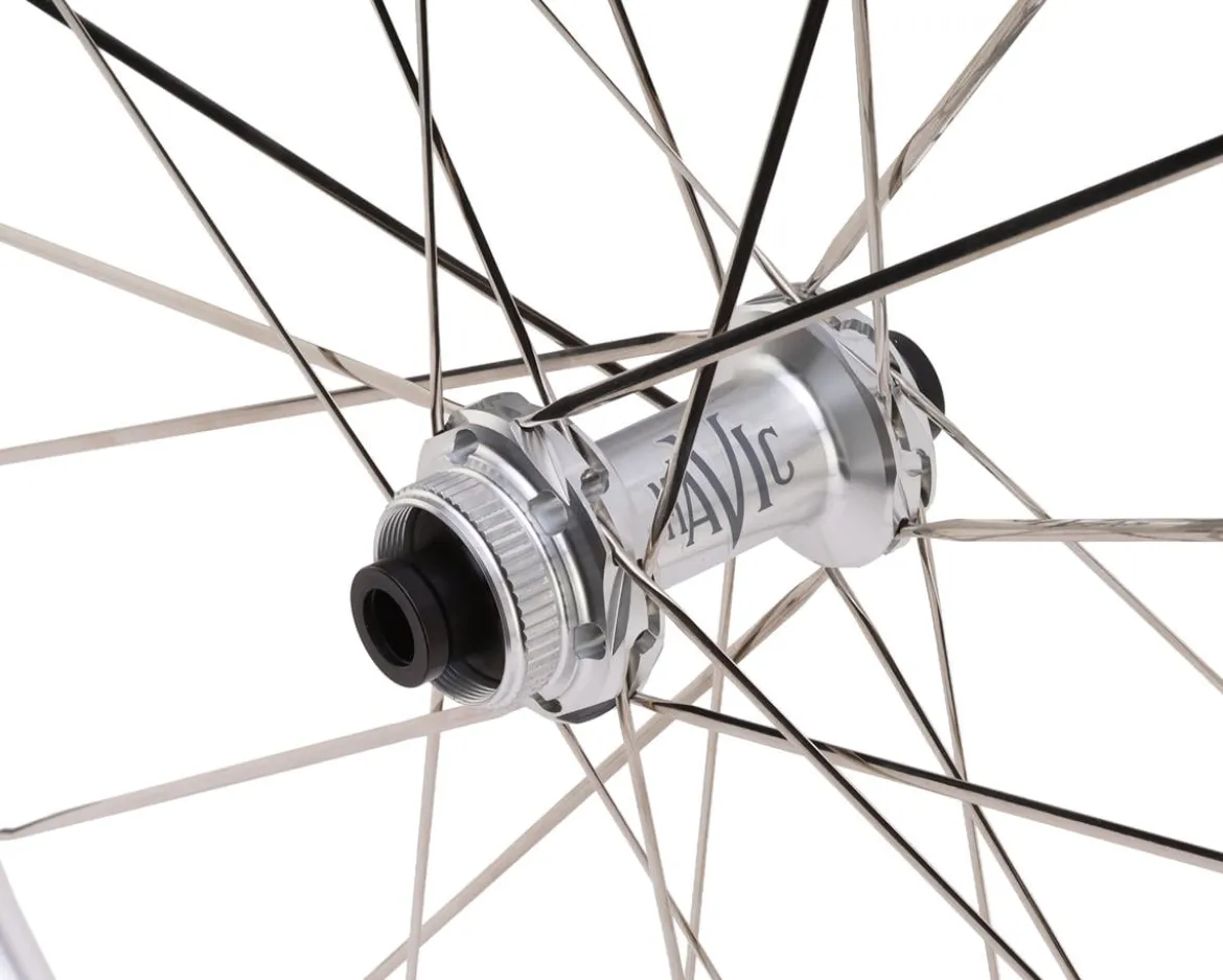 Mavic Ksyrium SL Disc Heritage Road Wheel (Silver) (Shimano HG 11/12) (Pair) (12x100mm, 12x142mm) (700c) (Centerlock) (Tubeless)