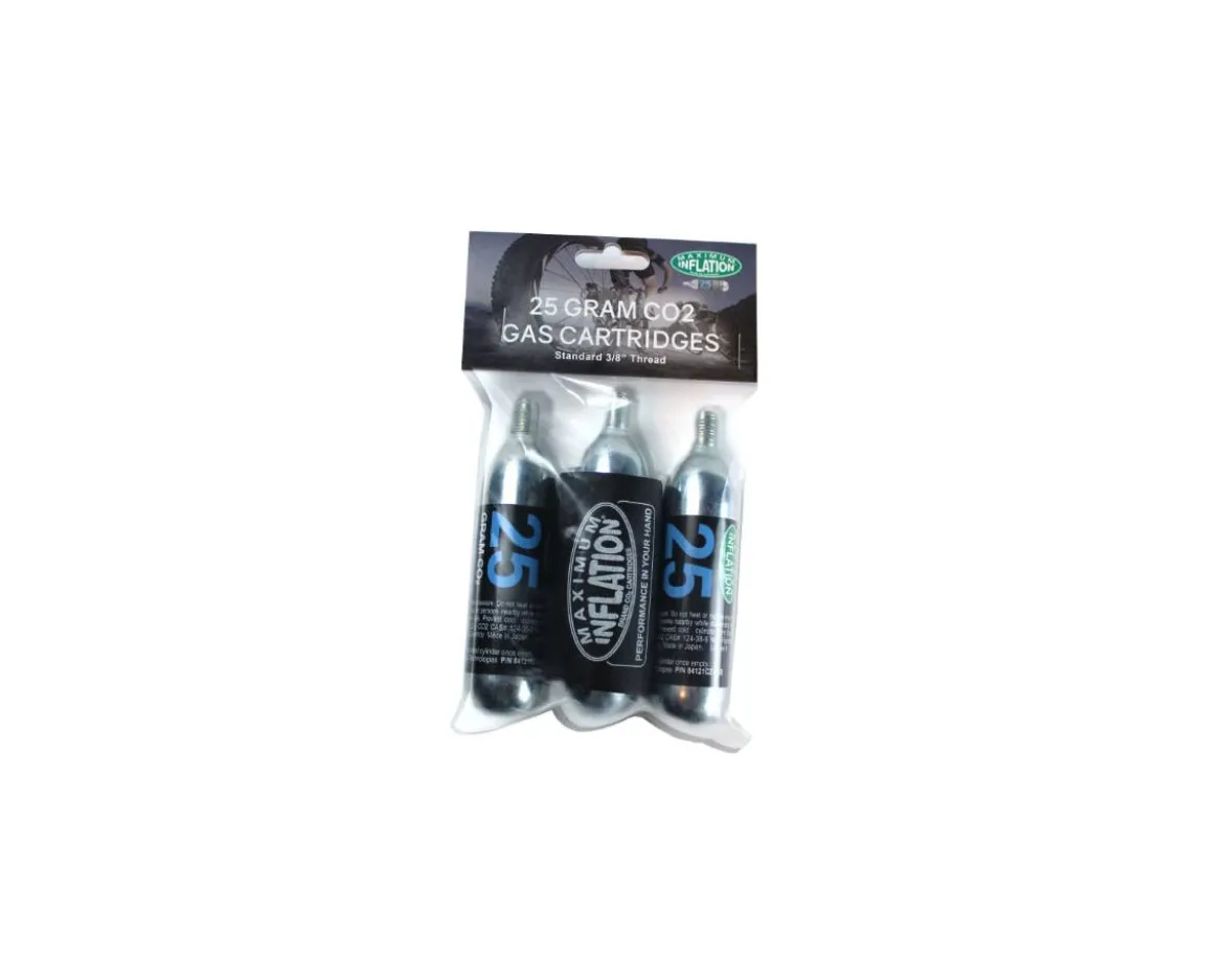 Maximum Inflation CO2 Cartridges (25g) (3 Pack)