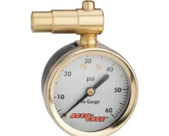Meiser Presta-Valve Dial Gauge w/ Pressure Relief (60psi)