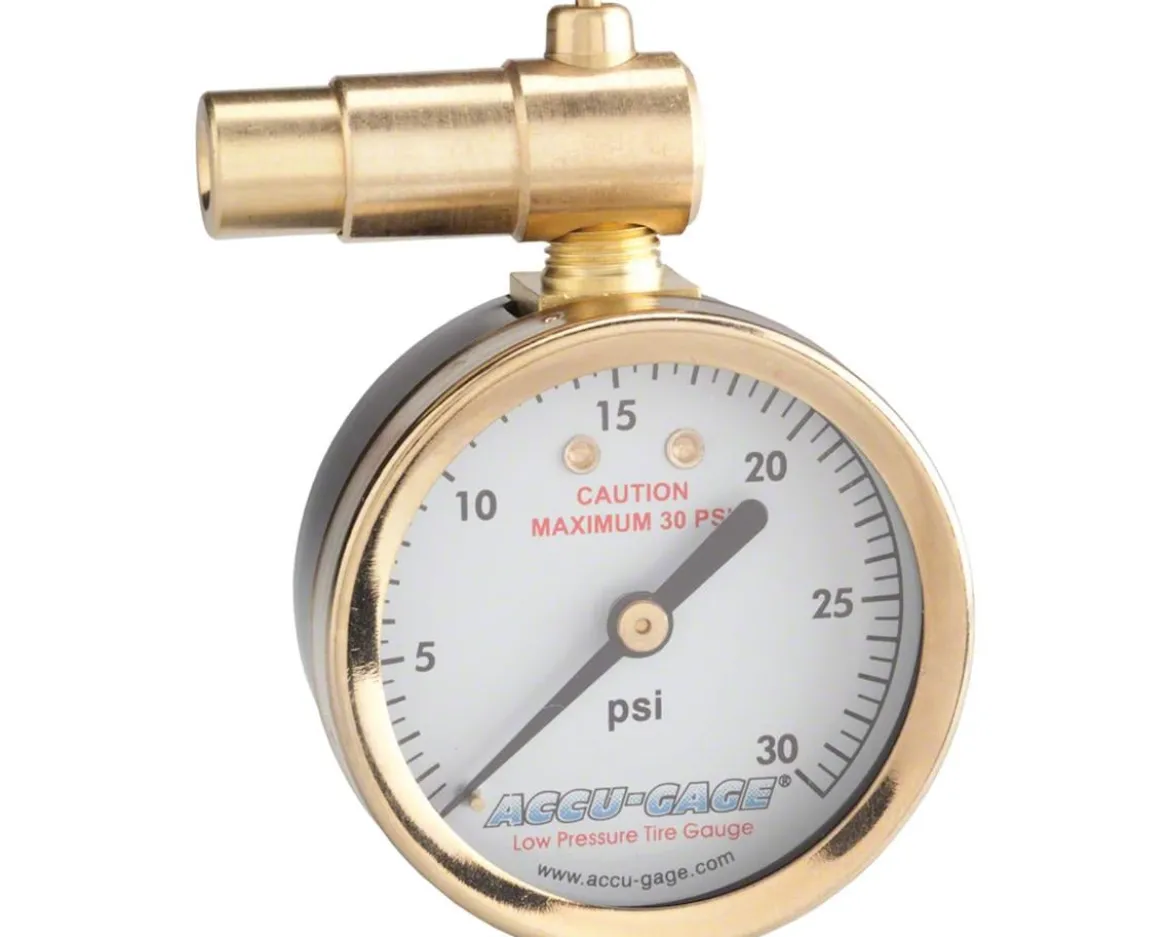 Meiser Presta-Valve Dial Gauge w/ Pressure Relief (30psi)