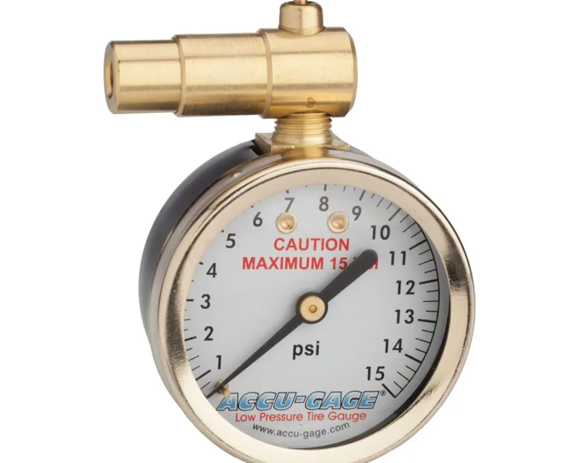 Meiser Presta-Valve Dial Gauge w/ Pressure Relief (15psi)