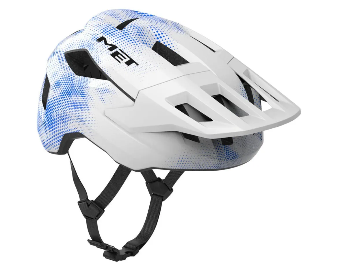 Met Shelter Youth Helmet (White/Blue) (Universal Youth)