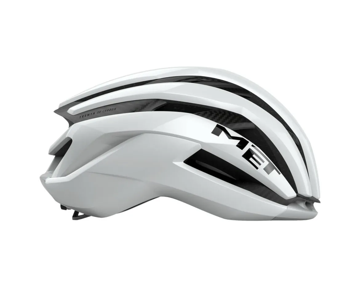 Met Trenta 3K Carbon MIPS Road Helmet (White Gloss) (M)