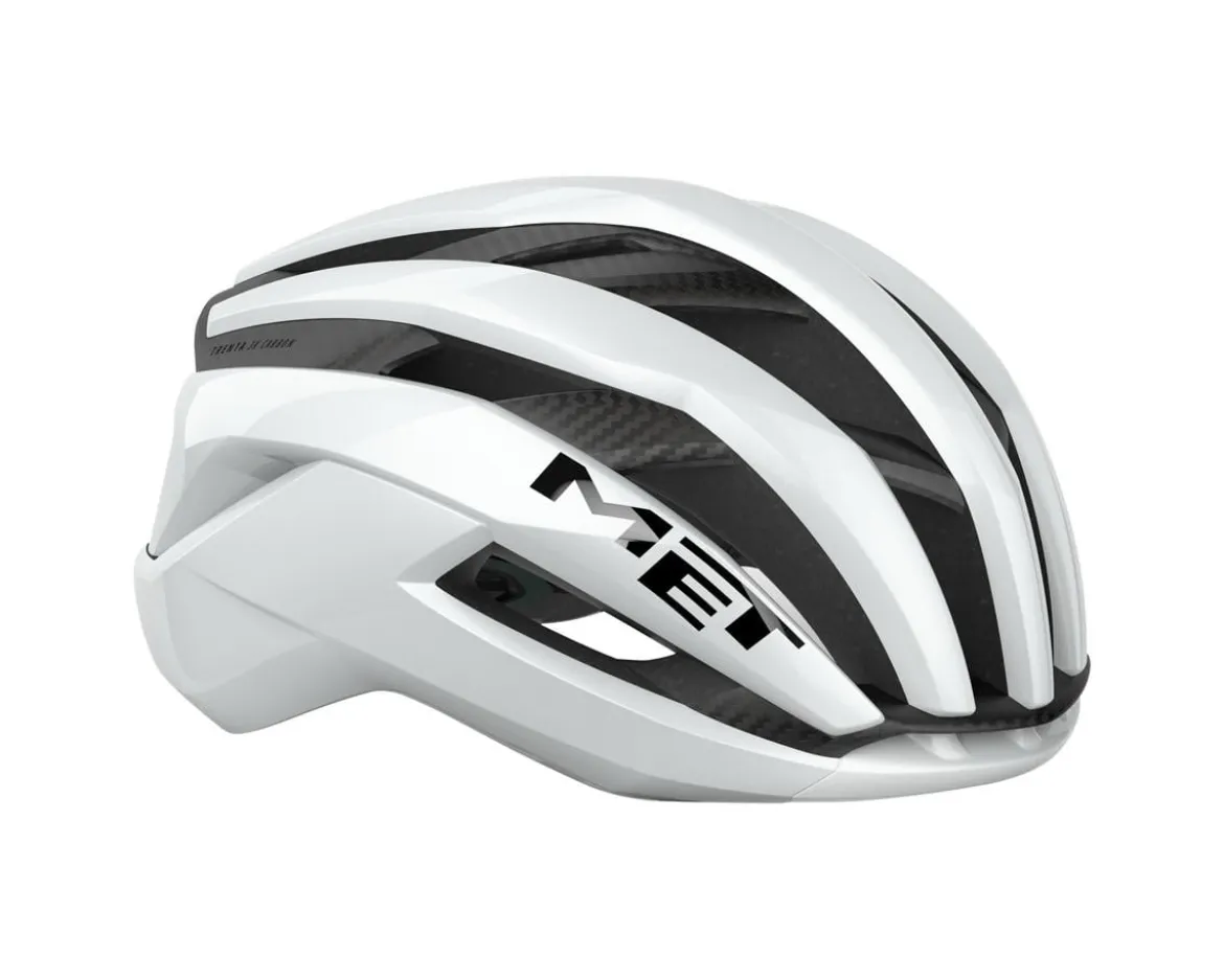 Met Trenta 3K Carbon MIPS Road Helmet (White Gloss) (M)