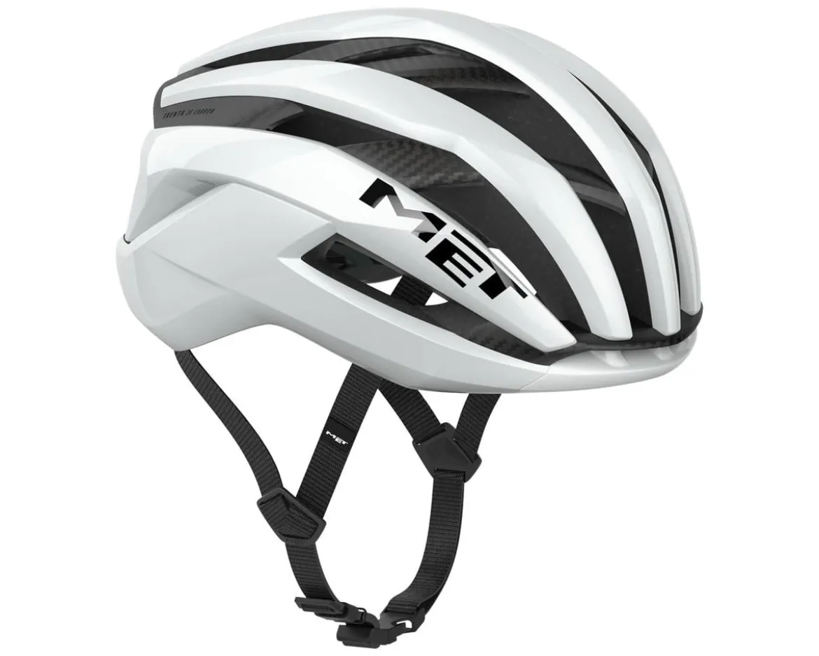 Met Trenta 3K Carbon MIPS Road Helmet (White Gloss) (M)