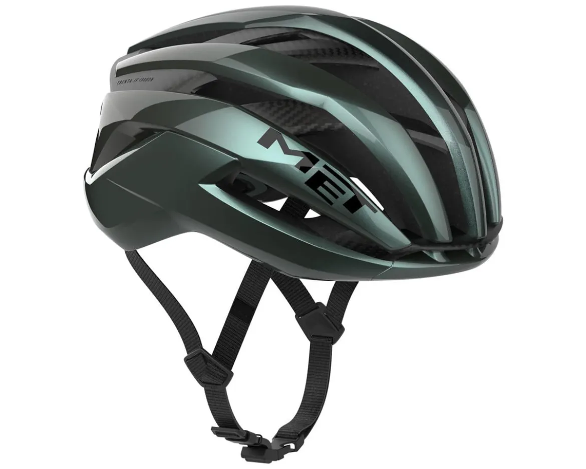 Met Trenta 3K Carbon MIPS Road Helmet (Hyper Teal) (M)