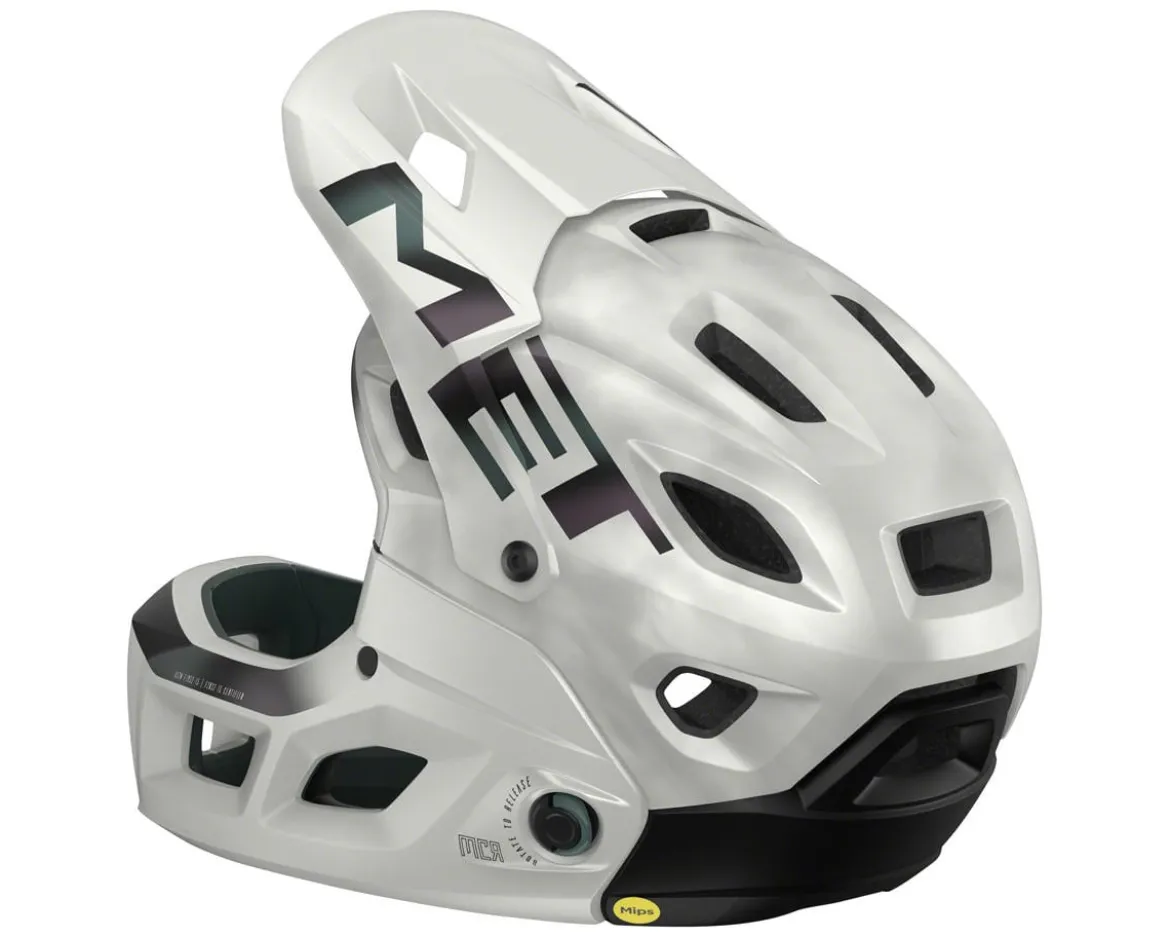 Met Parachute MCR MIPS Helmet (White Iridescent Matte) (S) (Convertible)
