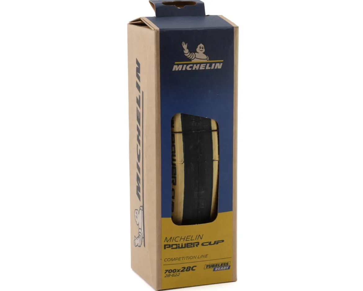 Michelin Power Cup Classic TLR Road Tire (Tan Wall) (700c) (28mm) (Gum-X/Shield)