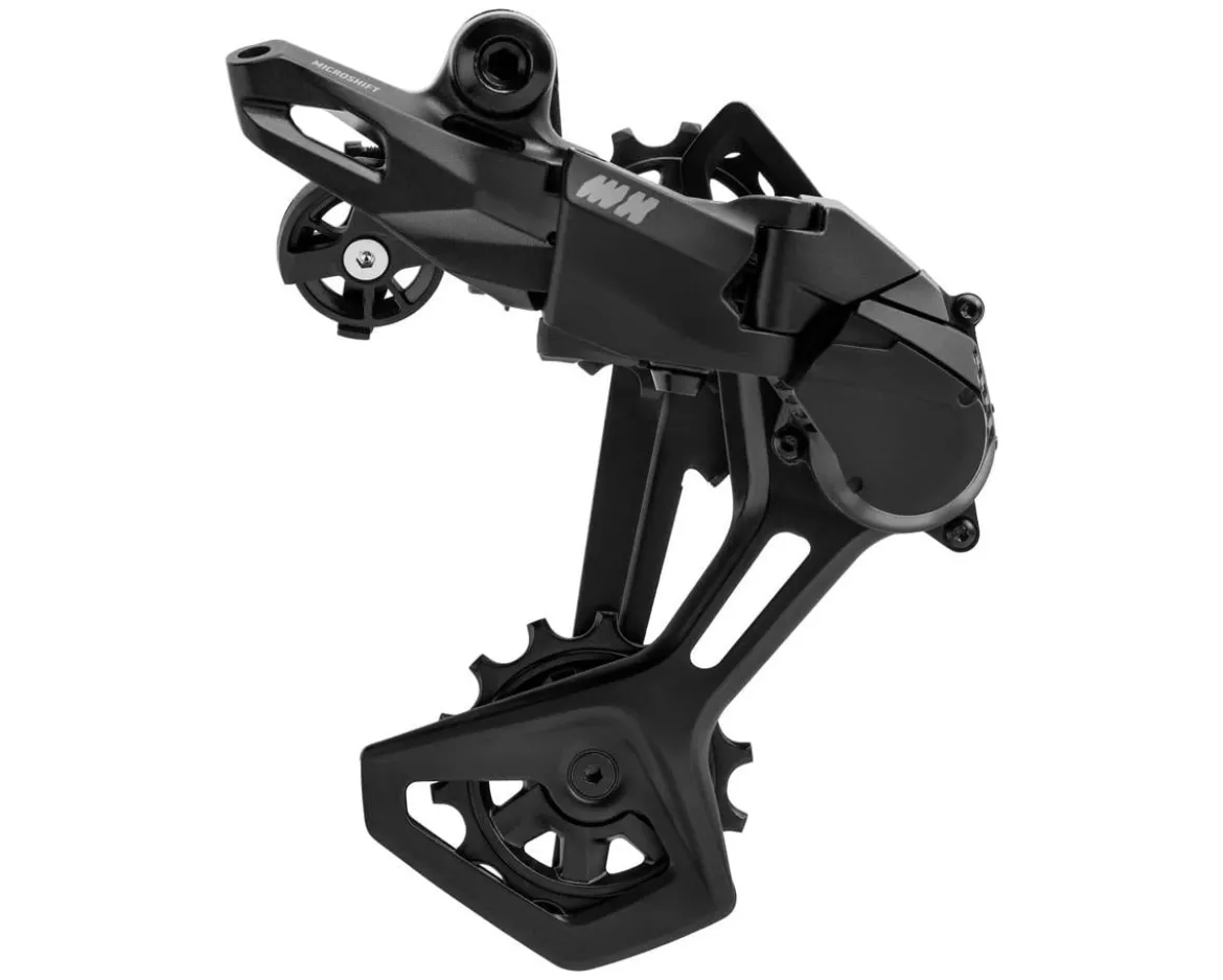 Microshift Advent MX Rear Derailleur (Black) (10/11-Speed) (Medium Cage) (w/Clutch) (Steel Cage)