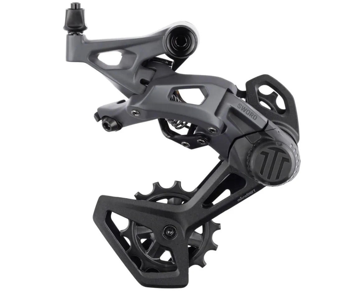 Microshift Sword 1x Rear Derailleur (Grey) (10 Speed) (Clutch) (Medium Cage)