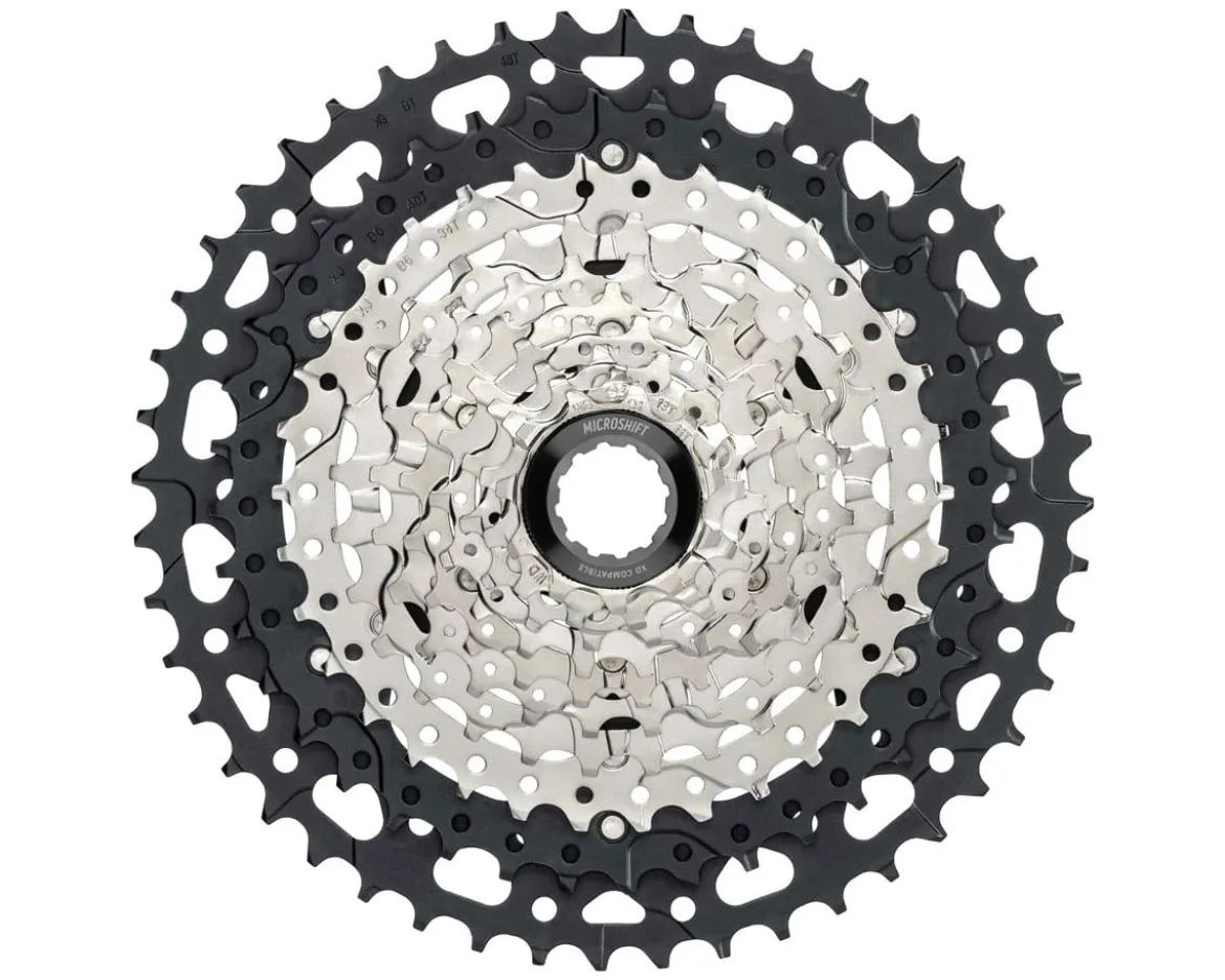Microshift Advent MX G-Series Cassette (Silver/Black) (Shimano HG) (10 Speed) (11-48T)