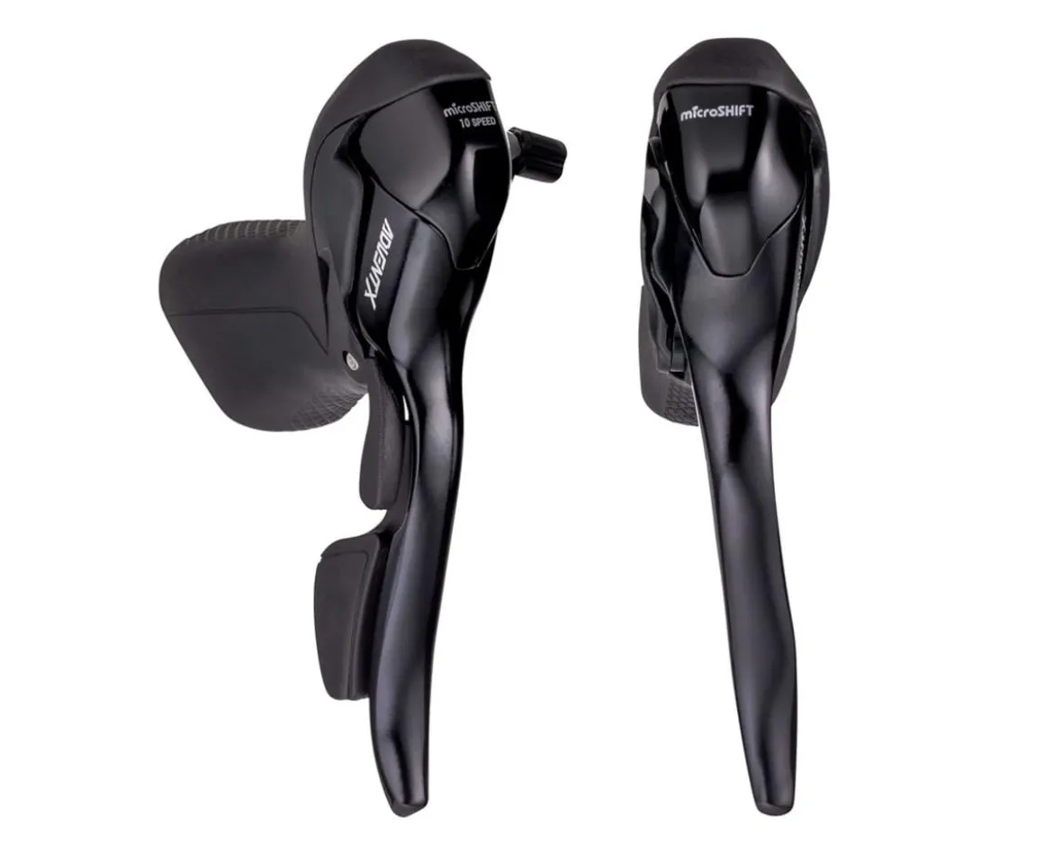 Microshift Advent X Drop Bar Brake/Shift Levers (Black) (Pair) (1 x 10 Speed)