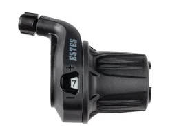 Microshift Estes Light Action Twist Shifter (Black) (w/ Optical Gear Indicator) (Right) (7 Speed) (For 1x)