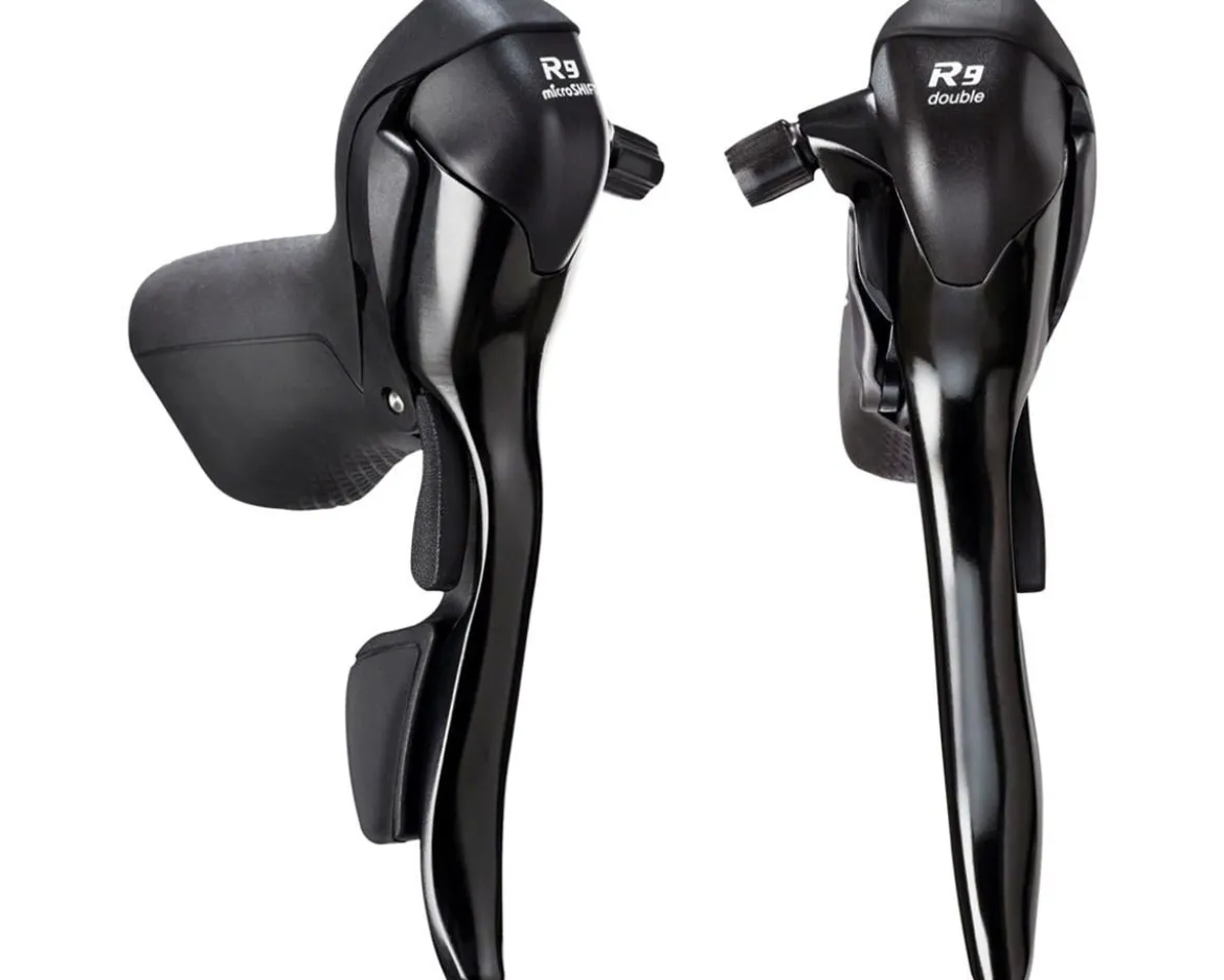 Microshift R9 Drop Bar Brake/Shift Levers (Black) (Pair) (2 x 9 Speed) (Shimano Compatible)