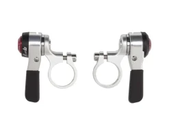 Microshift Road Thumb Shifters (Silver) (Pair) (2/3 x 10 Speed) (Shimano Compatible)
