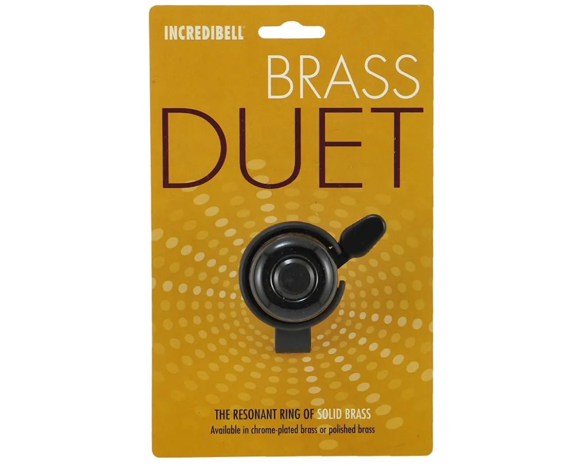 Mirrycle Incredibell Brass Duet Bicycle Bell (Black)