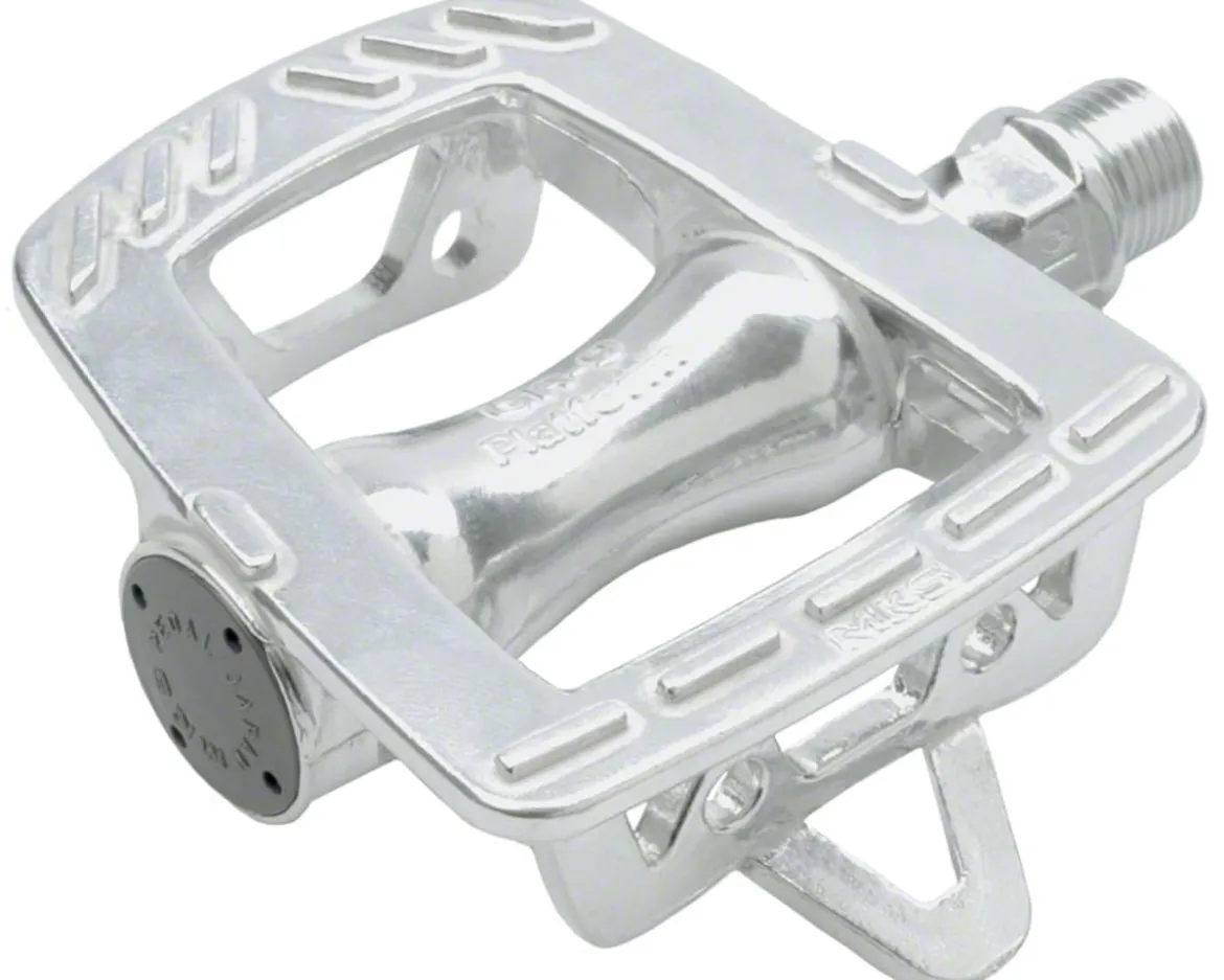 MKS GR-9 Platform Road Pedals (Silver) (Toe Clip Compatible)