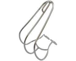 MKS Stainless Steel Cage Toe Clips (Silver) (Pair) (L)