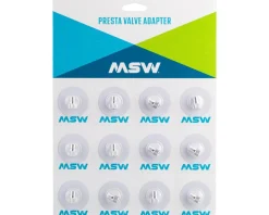 MSW Presta Valve Adapters (Silver) (Presta to Schrader) (Card of 12)