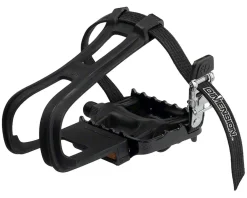 MSW Dimension Compe Combo Pedal & Toe Clip Set (Black) (9/16") (Plastic)