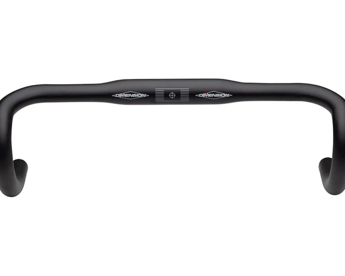 MSW Dimension Flat Top Shallow Road Bar (Black) (31.8mm) (38cm)