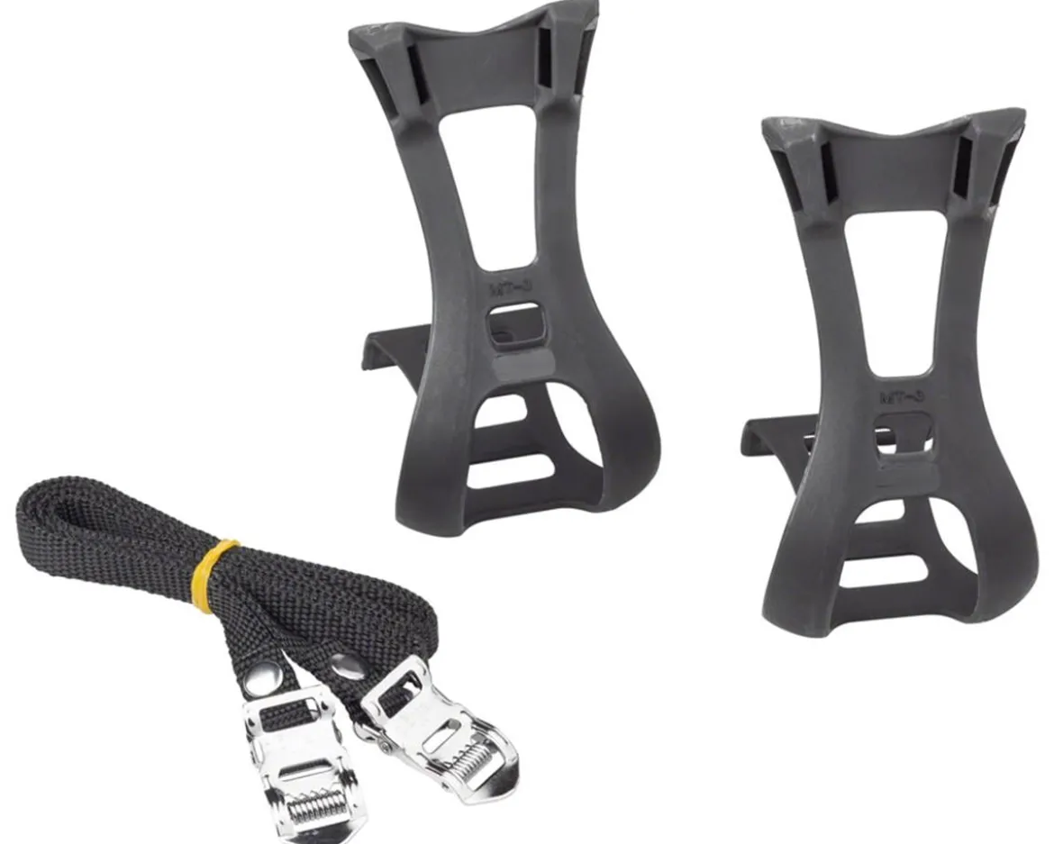 MSW Dimension Toe Clip & Strap Set (Black) (L/XL)