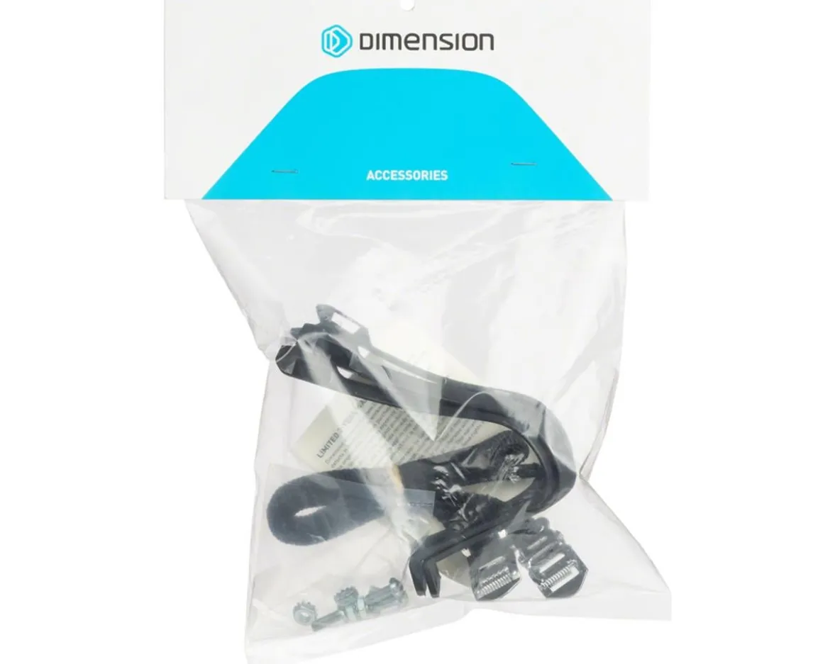 MSW Dimension Toe Clip & Strap Set (Black) (L/XL)