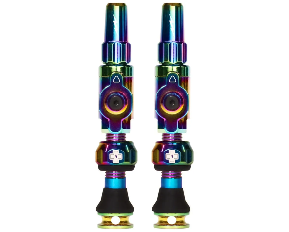 Muc-Off Big Bore Lite Tubeless Valves (Iridescent) (Small) (30mm)