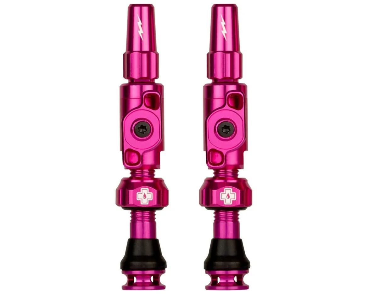 Muc-Off Big Bore Lite Tubeless Valves (Pink) (Pair) (Small) (30mm)
