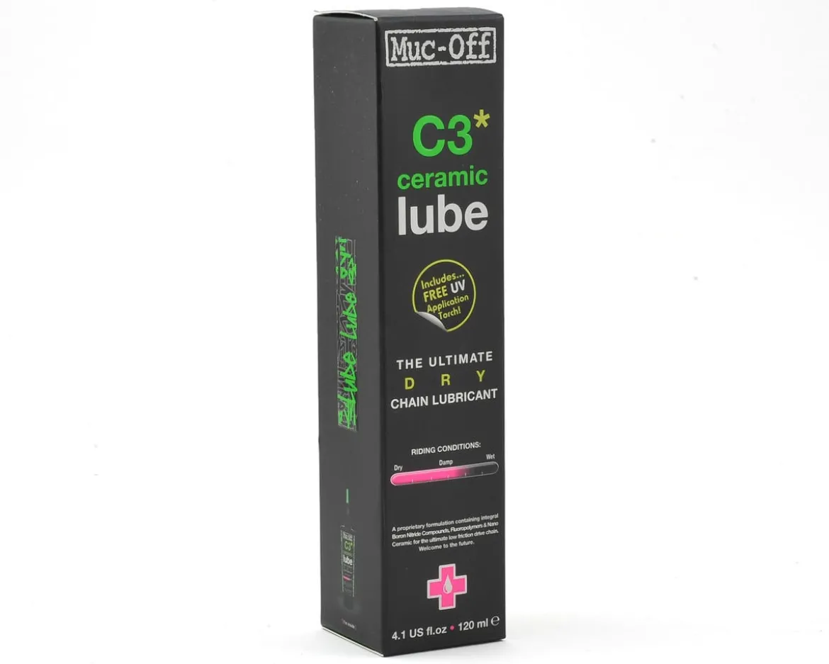 Muc-Off C3 Dry Ceramic Lube (Bottle & UV Flashlight) (120ml)