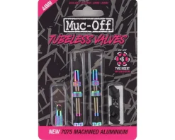 Muc-Off V2 Tubeless Presta Valves (Iridescent) (Pair) (44mm)