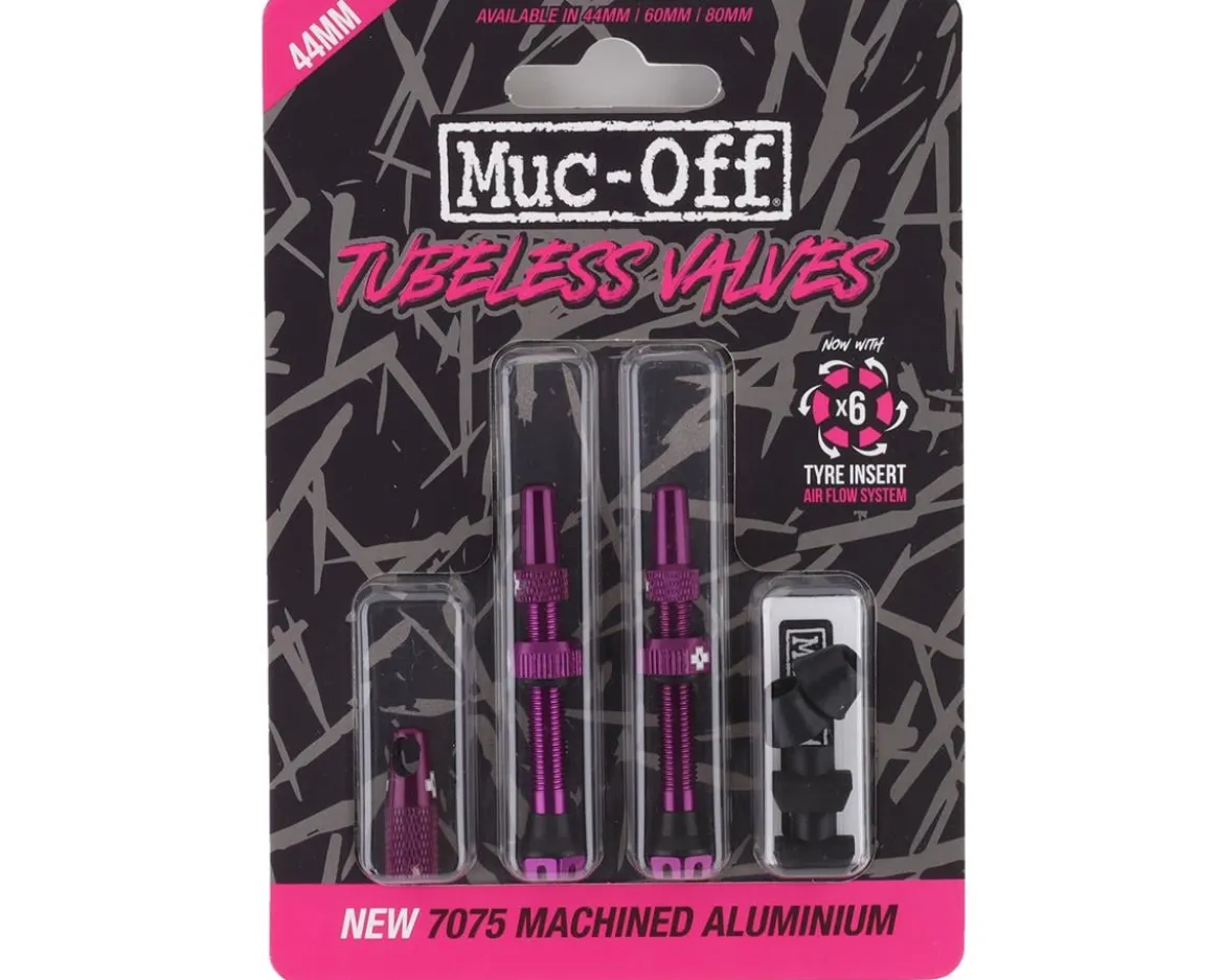 Muc-Off V2 Tubeless Presta Valves (Purple) (Pair) (44mm)