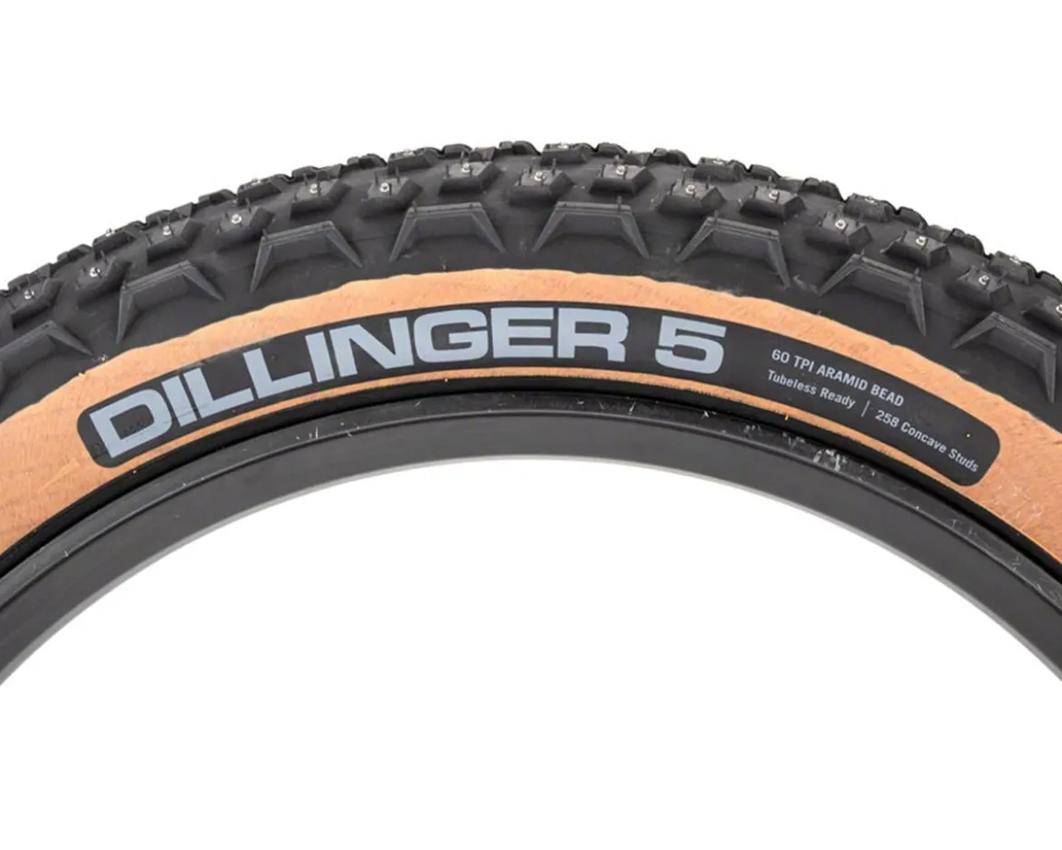 45NRTH Dillinger 5 Fat Bike Tire (Tan) (Tubeless) (60 TPI) (Studded) (26") (4.6")