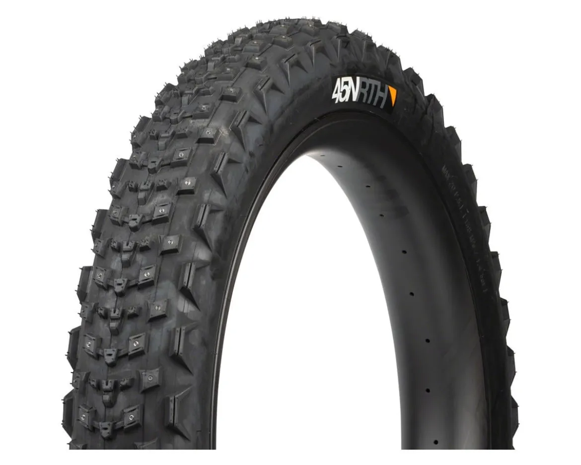 45NRTH Dillinger 4 Fat Bike Tire (Tubeless) (Studded) (26") (4.2") (120tpi) (Black)