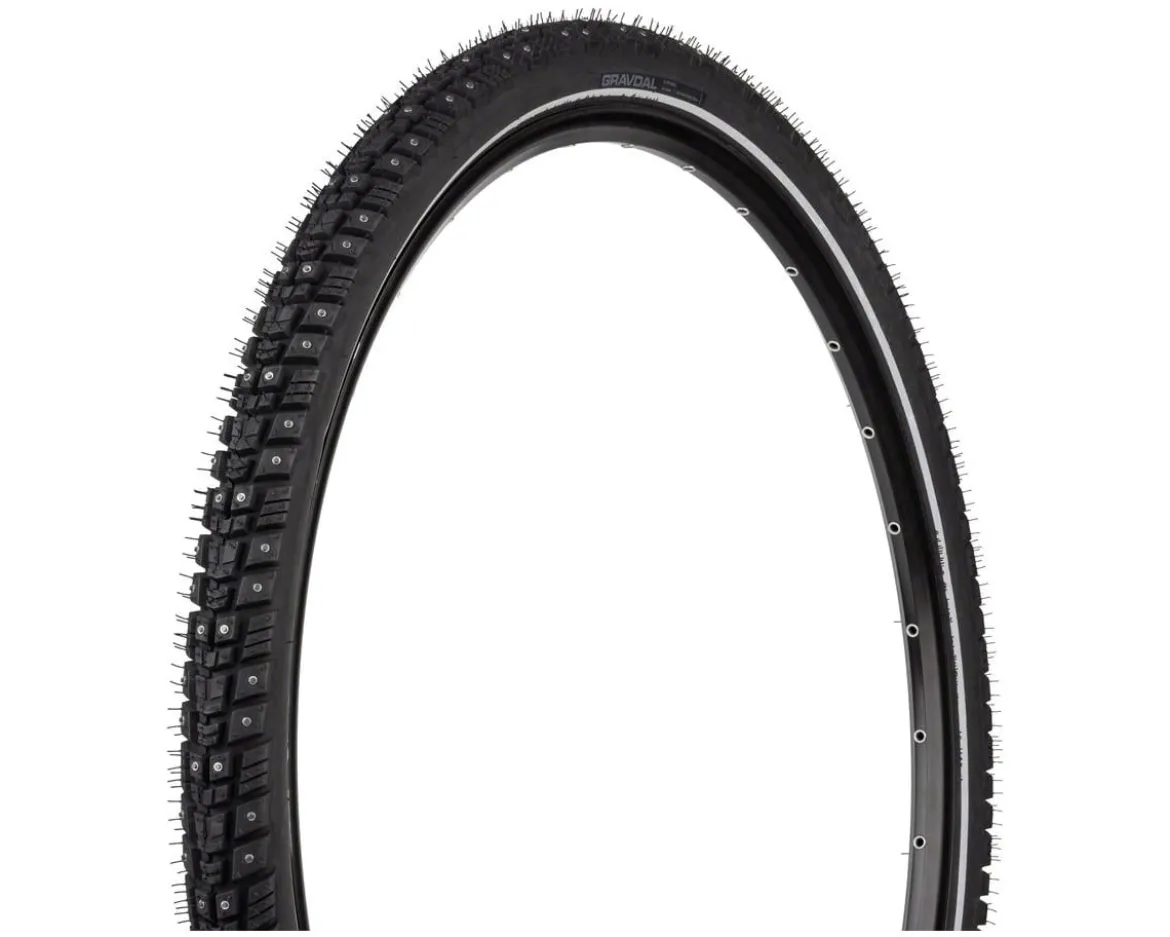 45NRTH Gravdal Studded Commuter Tire (Black/Reflective) (700c) (45mm) (240 Studs) (Wire) (Winter Compound)