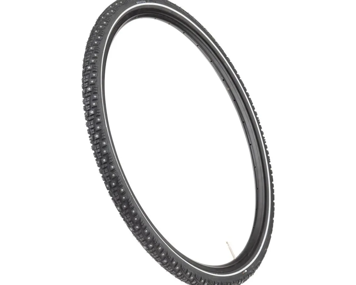 45NRTH Gravdal Tubeless Studded Gravel/Commuter Tire (Black/Reflective) (700c) (38mm) (252 Studs) (Winter Compound)