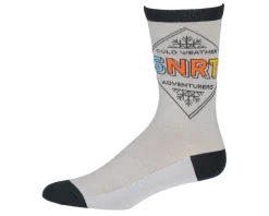 45NRTH Adventure Crew Lightweight Wool Sock (Grey/Dark Blue) (S)