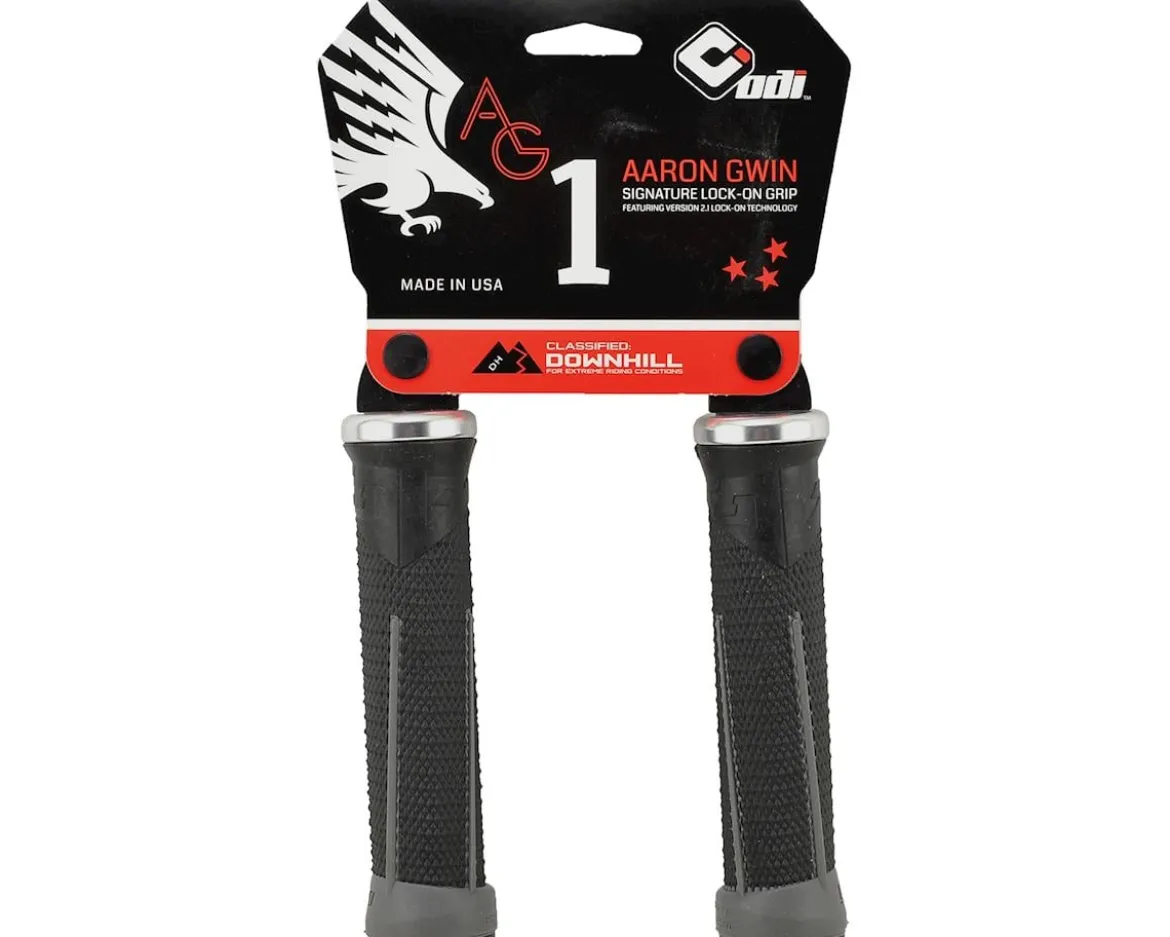 ODI AG-1 Aaron Gwin V2.1 Lock-On Grips (Black/Graphite) (135mm)