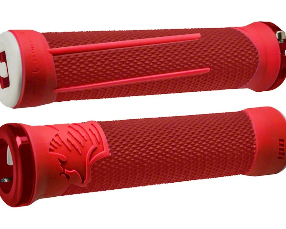 ODI AG2 Lock-On Grips (Red/Fire) (135mm)
