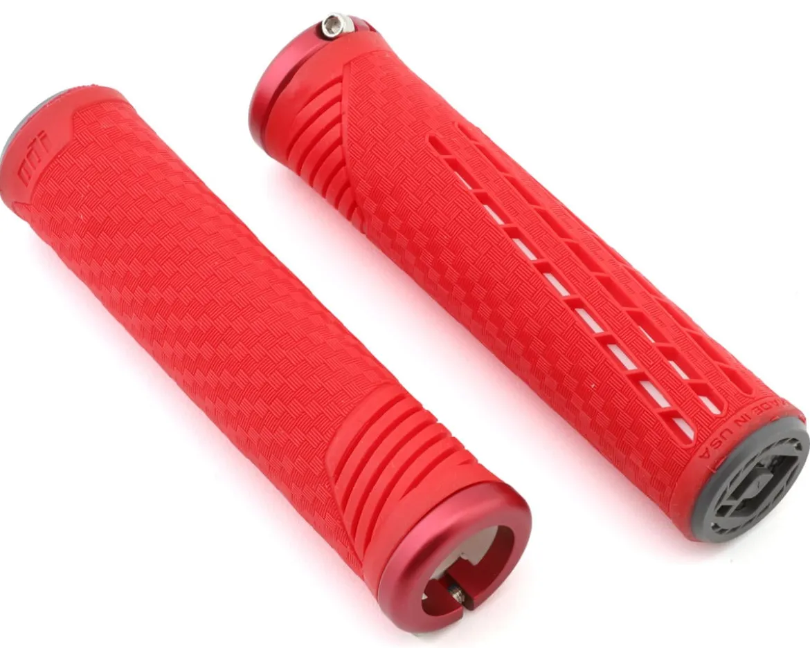 ODI CF Lock-On Grips (Red/White)