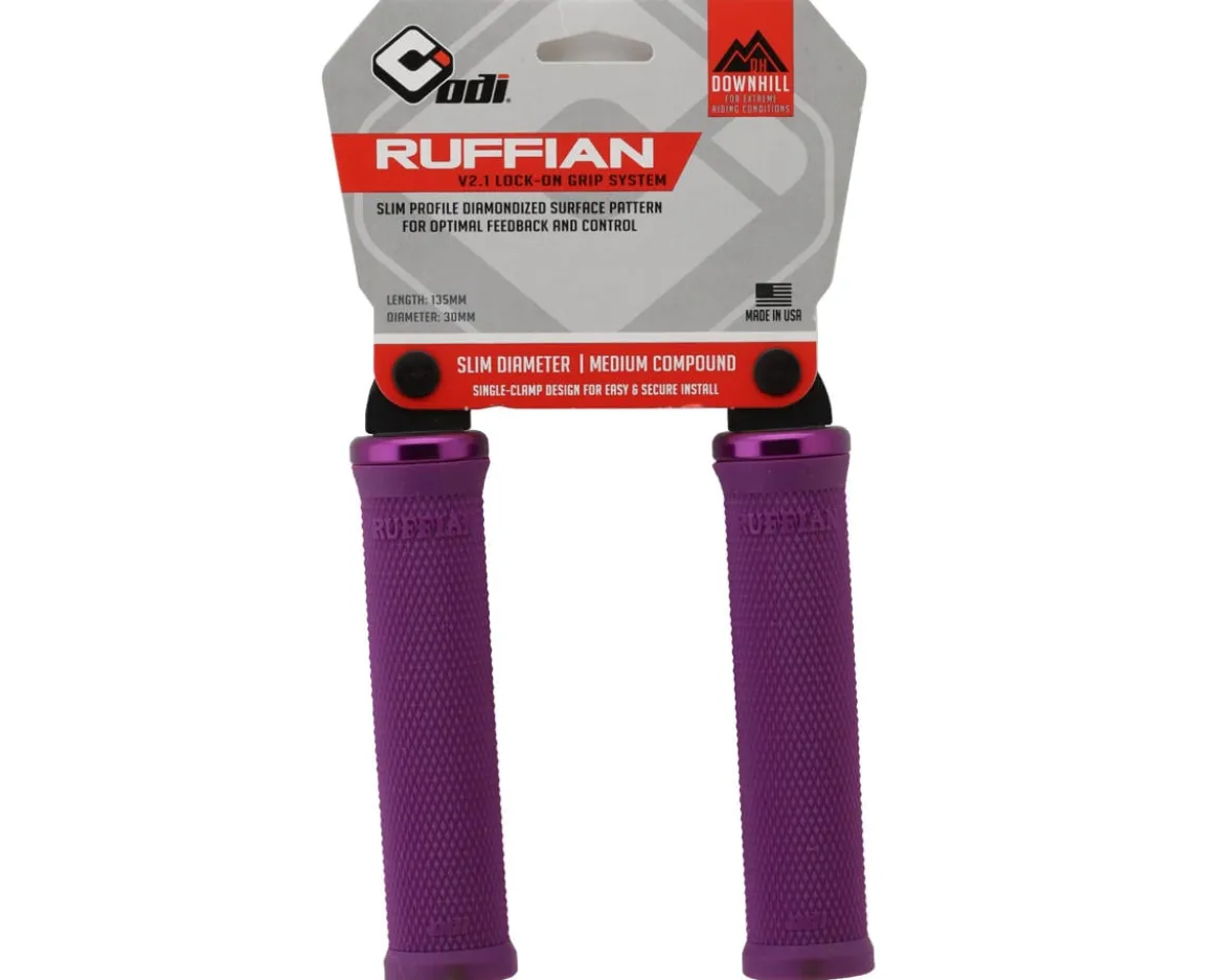 ODI Ruffian V2.1 Lock-On Grips (Purple) (135mm)