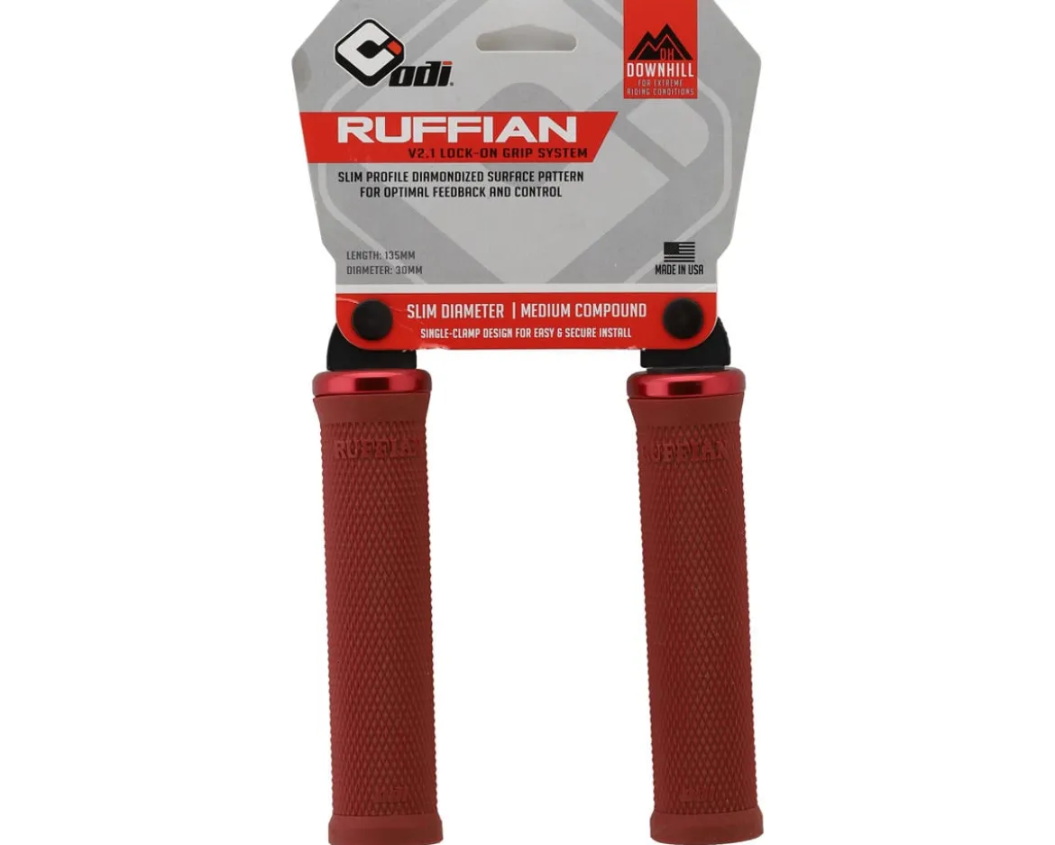 ODI Ruffian V2.1 Lock-On Grips (Red) (135mm)